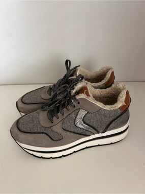 Voile Blanche Shearling & Suede Sneaker